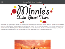Tablet Screenshot of minniesmainstreettravel.com